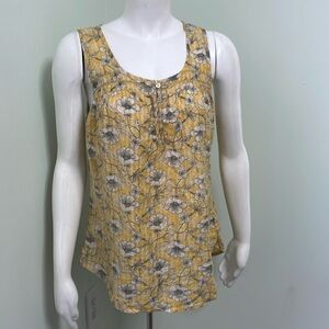 Fat Face Cassie Yellow Daffodil Floral Tank size 8